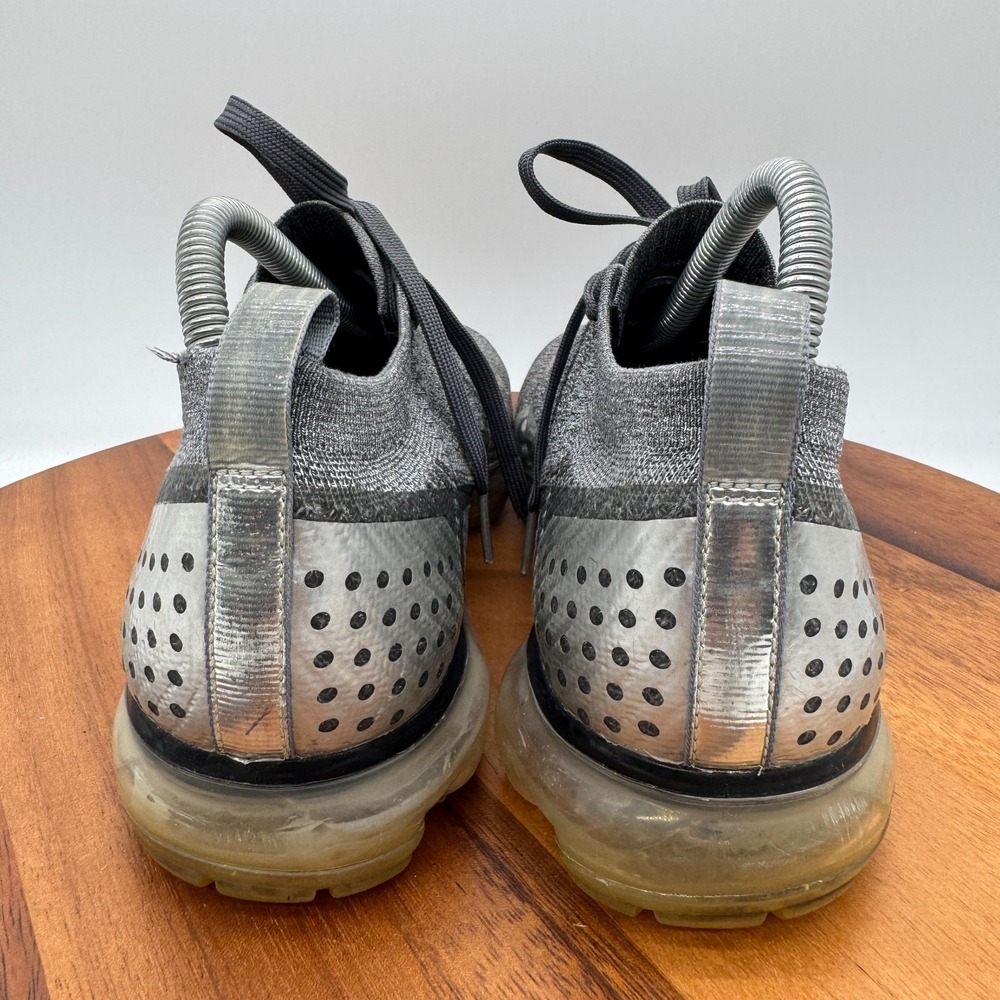 Nike Air Vapormax Flyknit 2 Shoes Mens 10 Chrome Silver Running Athletic Sneaker - Picture 5 of 9
